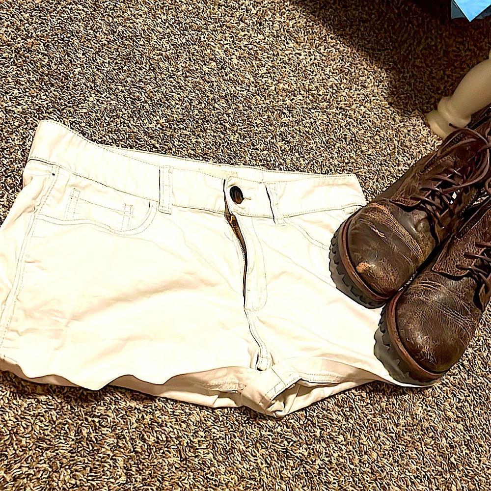 White summer shorts